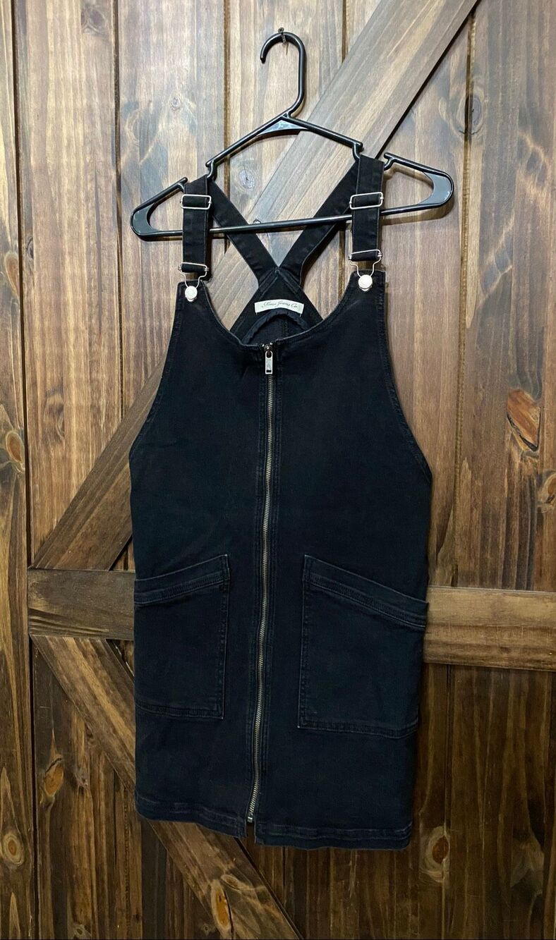 Mavi Jeans Co Denim Black Jean Skirt Overalls Women’s Sz S